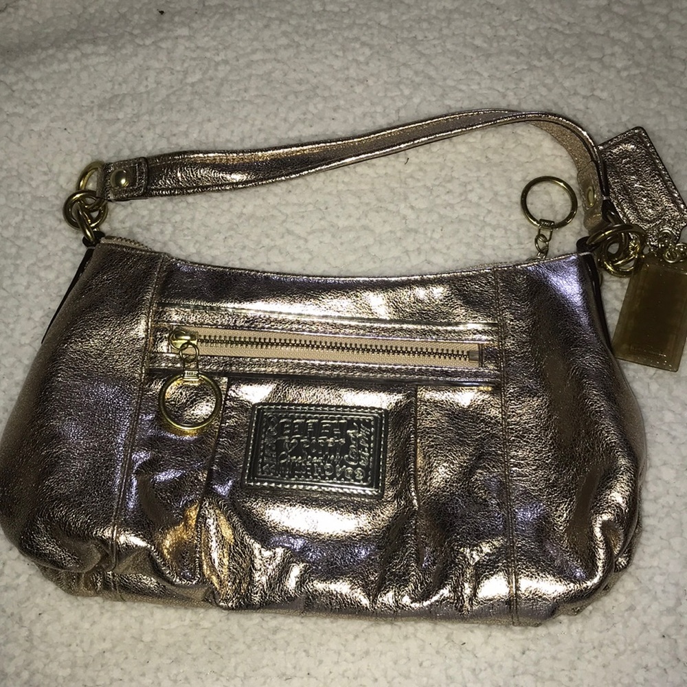 Gold Coach Shoulder Bag